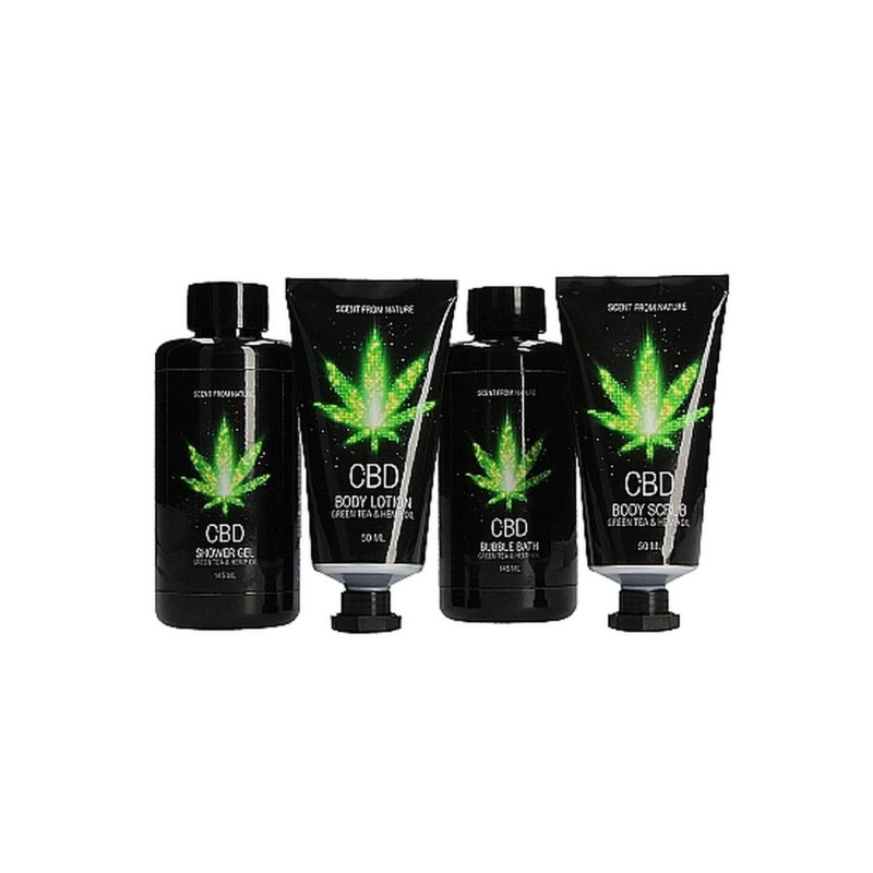 CBD - Bath and Shower - Luxe Gift set - Green Tea Hemp Oil